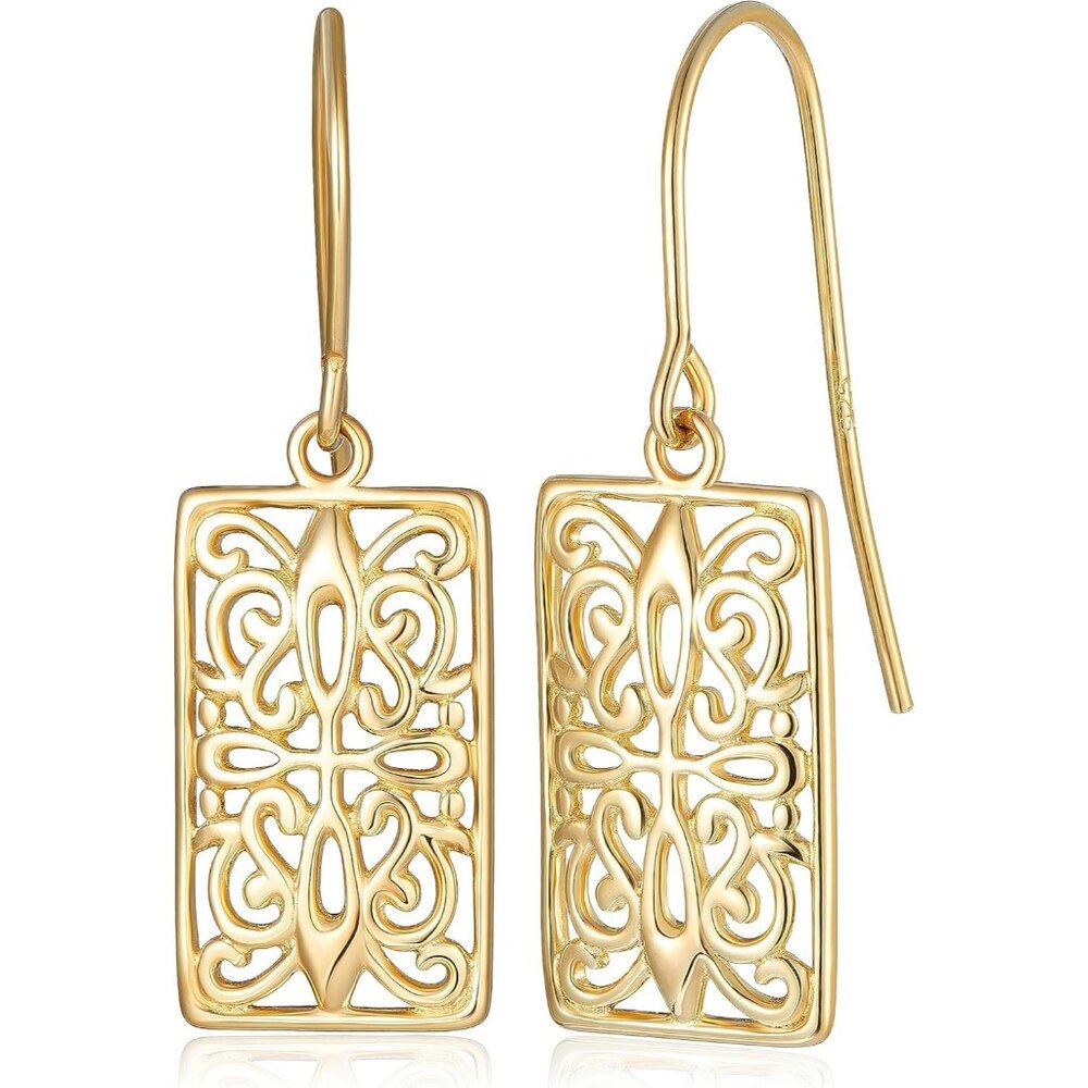 ✨Women Sterling Silver Gold Plated or Oxidized Celtic Knot Dangle Earrings